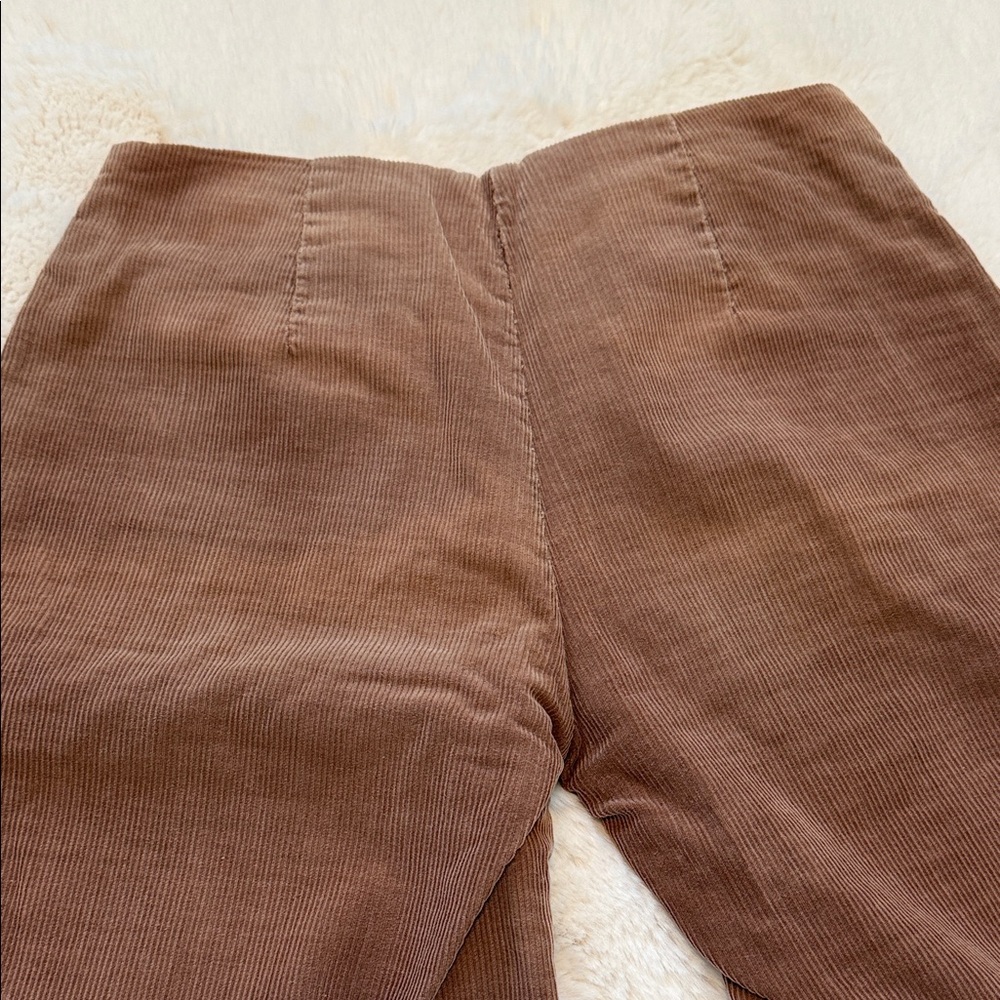 Super Groovy Authentic Vintage 70s Hippie Boho Tan Corduroy Wideleg Flares - Picture 14 of 16
